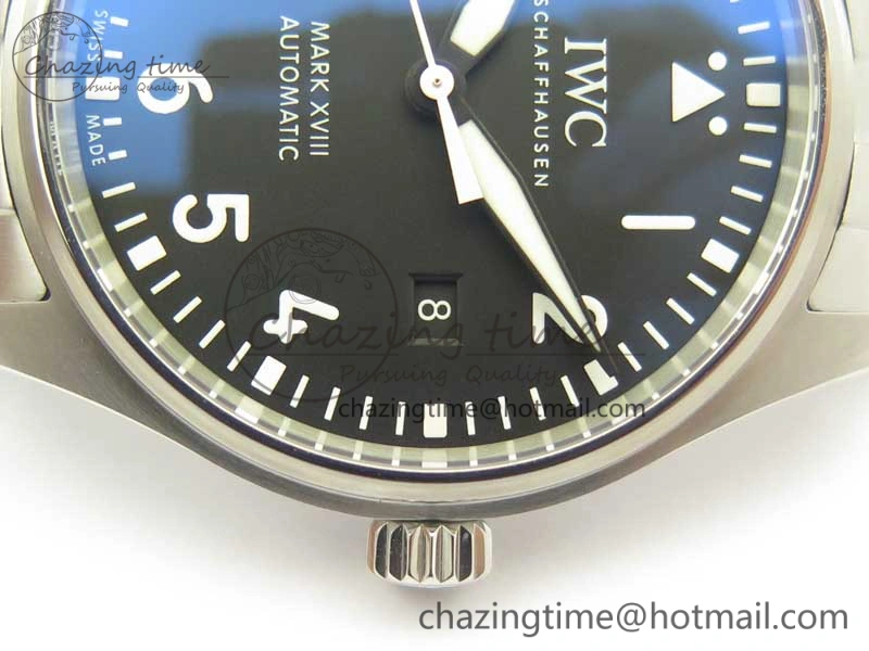 Stretchable Mark XVIII IW327015 MKS 1:1 Best Edition Black Dial On SS Bracelet MIYOTA 9015 V 7207