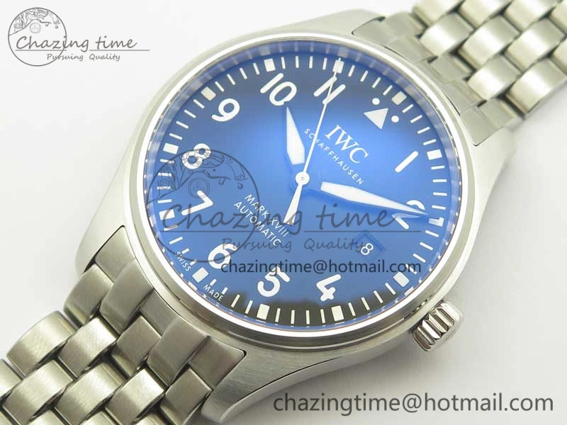 Stretchable Mark XVIII IW327015 MKS 1:1 Best Edition Black Dial On SS Bracelet MIYOTA 9015 V 7207