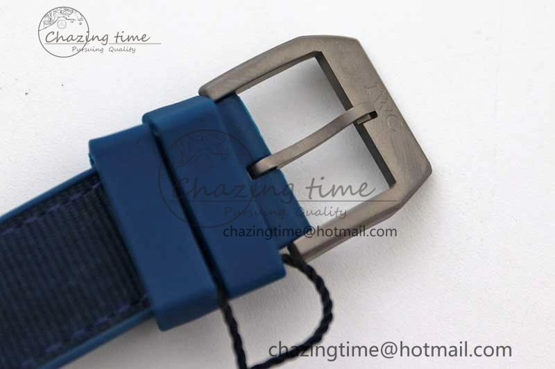 Mark XVIII IW328101 Black Ceramic M+F 1:1 Best Edition Blue Dial on Blue Nylon Strap A OdorResistant 7058