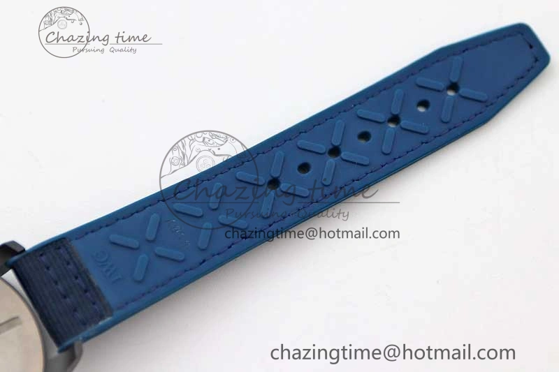 Mark XVIII IW328101 Black Ceramic M+F 1:1 Best Edition Blue Dial on Blue Nylon Strap A OdorResistant 7058