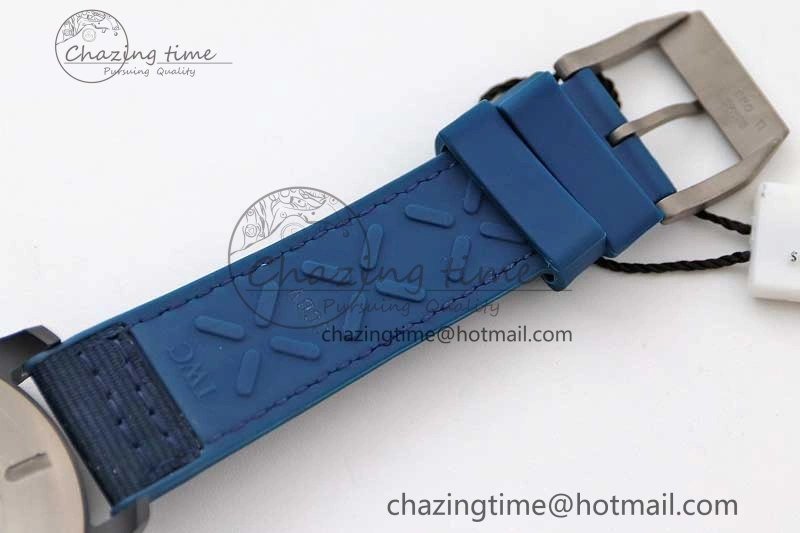 Mark XVIII IW328101 Black Ceramic M+F 1:1 Best Edition Blue Dial on Blue Nylon Strap A OdorResistant 7058