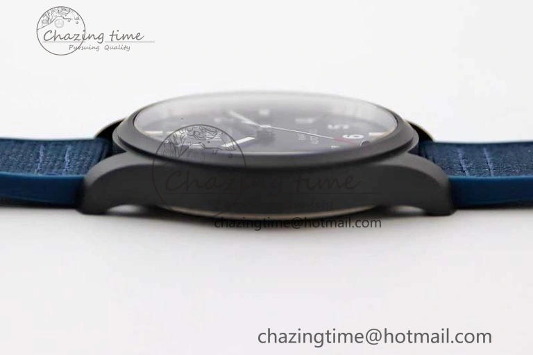 Mark XVIII IW328101 Black Ceramic M+F 1:1 Best Edition Blue Dial on Blue Nylon Strap A OdorResistant 7058