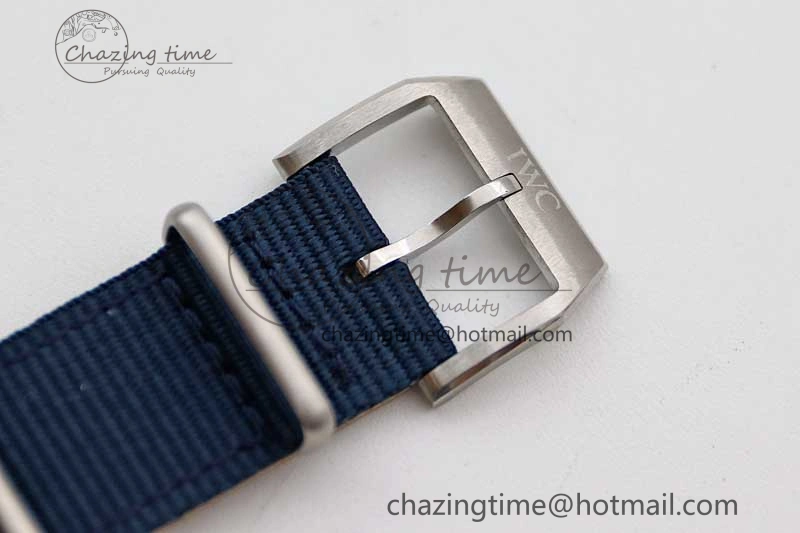 Mark XVIII IW328101 Blue Ceramic M+F 1:1 Best Edition Blue Dial on Blue Nylon Strap A Upgraded 7046