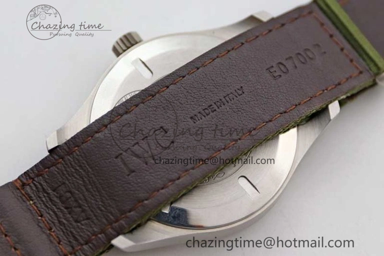 Mark XVIII IW328101 Blue Ceramic M+F 1:1 Best Edition Blue Dial on Blue Nylon Strap A Upgraded 7046