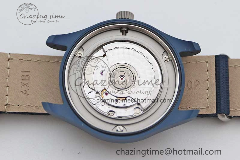 Mark XVIII IW328101 Blue Ceramic M+F 1:1 Best Edition Blue Dial on Blue Nylon Strap A Upgraded 7046