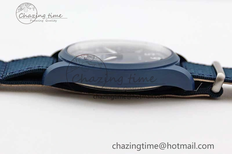 Mark XVIII IW328101 Blue Ceramic M+F 1:1 Best Edition Blue Dial on Blue Nylon Strap A Upgraded 7046
