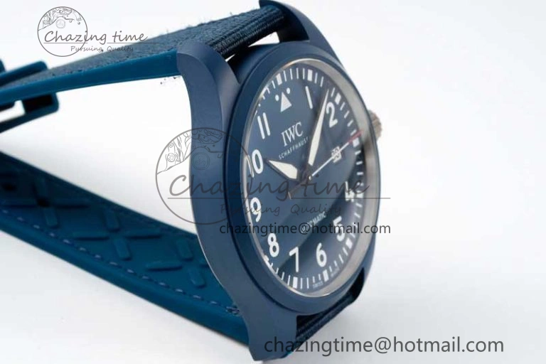 Mark XVIII IW328101 Blue Ceramic M+F 1:1 Best Edition Blue Dial on Blue Nylon Strap A UrbanChic 7066