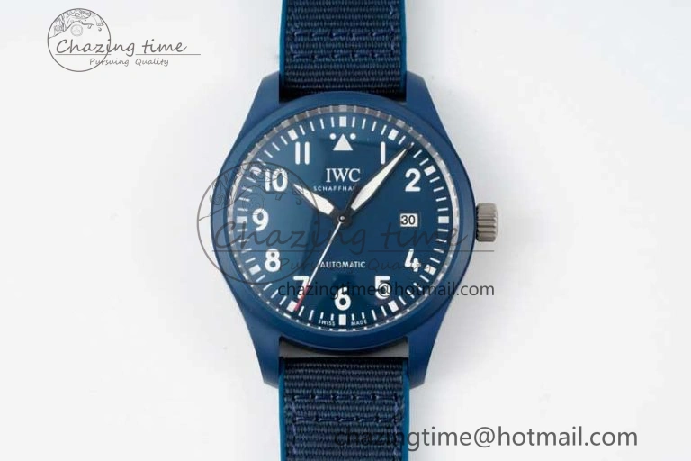 Mark XVIII IW328101 Blue Ceramic M+F 1:1 Best Edition Blue Dial on Blue Nylon Strap A UrbanChic 7066