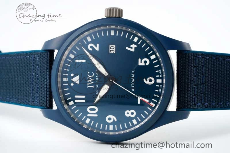 Mark XVIII IW328101 Blue Ceramic M+F 1:1 Best Edition Blue Dial on Blue Nylon Strap A UrbanChic 7066