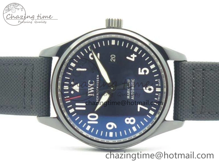 Functional Mark XVIII LAUREUS IW324703 Black Ceramic MKF Best Edition On Black Nylon Strap A 7218