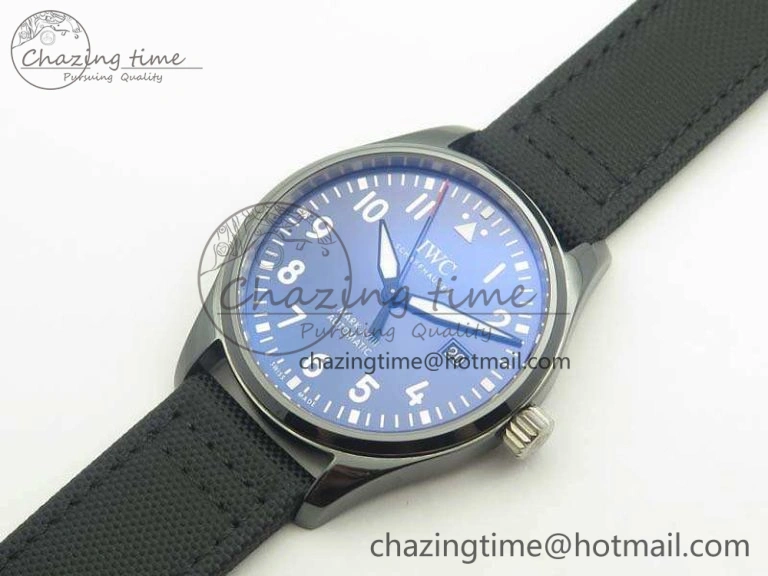 Functional Mark XVIII LAUREUS IW324703 Black Ceramic MKF Best Edition On Black Nylon Strap A 7218
