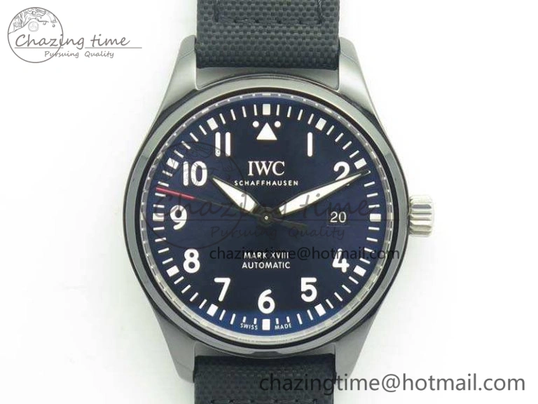 Functional Mark XVIII LAUREUS IW324703 Black Ceramic MKF Best Edition On Black Nylon Strap A 7218
