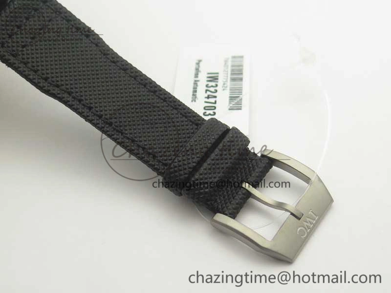 SportInspired Mark XVIII LAUREUS IW324703 Black Ceramic MKF Best Edition on Black Nylon Strap MIYOTA 9015 V 7186