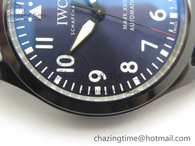 SportInspired Mark XVIII LAUREUS IW324703 Black Ceramic MKF Best Edition on Black Nylon Strap MIYOTA 9015 V 7186