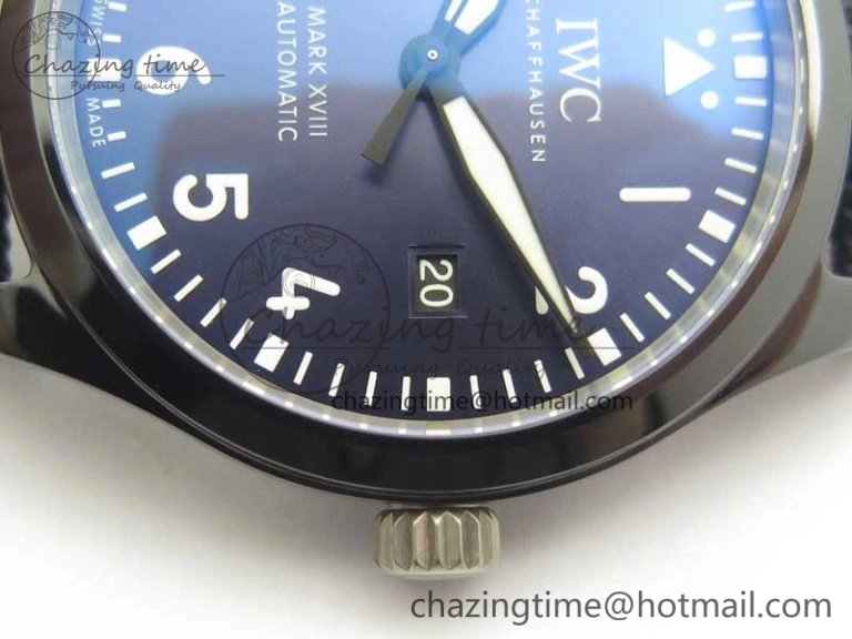 SportInspired Mark XVIII LAUREUS IW324703 Black Ceramic MKF Best Edition on Black Nylon Strap MIYOTA 9015 V 7186