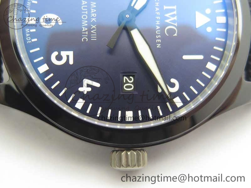 SportInspired Mark XVIII LAUREUS IW324703 Black Ceramic MKF Best Edition on Black Nylon Strap MIYOTA 9015 V 7186