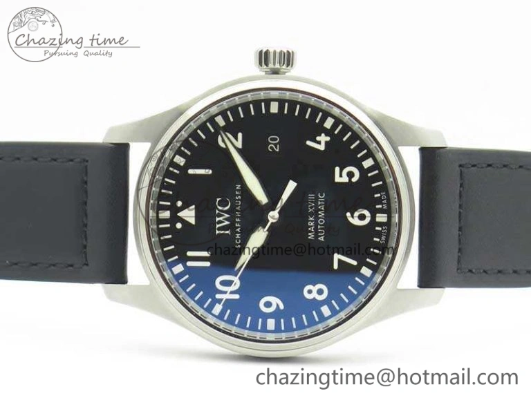 Resilient Mark XVIII Le Petit Prince IW327001 SS MKS 1:1 Best Edition Black Dial On Leather Strap MIYOTA9015 V 7216