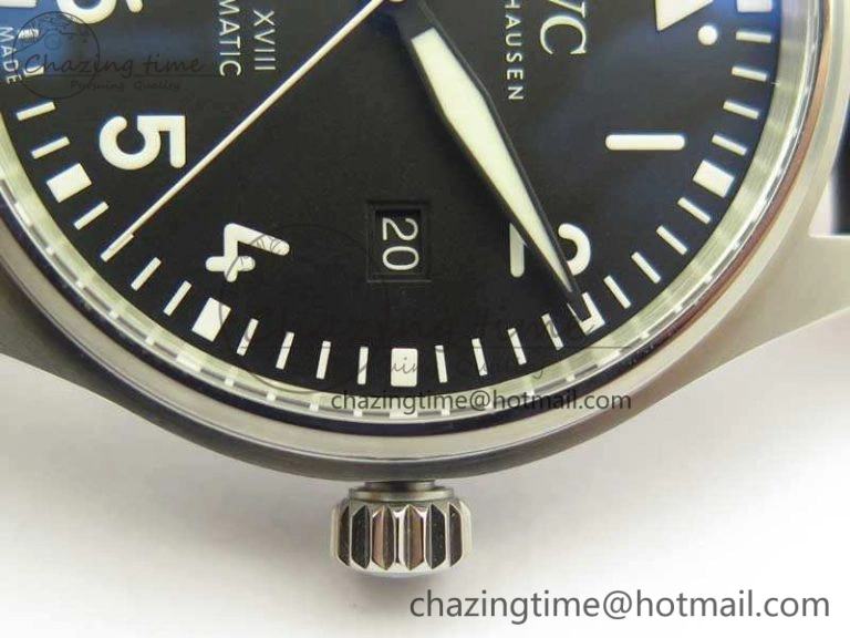 Resilient Mark XVIII Le Petit Prince IW327001 SS MKS 1:1 Best Edition Black Dial On Leather Strap MIYOTA9015 V 7216