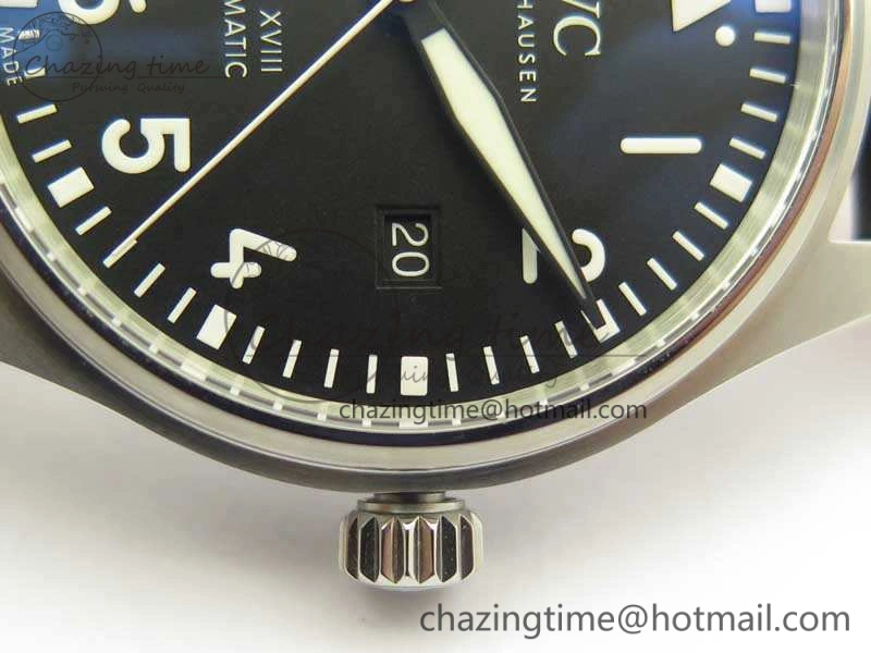 Resilient Mark XVIII Le Petit Prince IW327001 SS MKS 1:1 Best Edition Black Dial On Leather Strap MIYOTA9015 V 7216