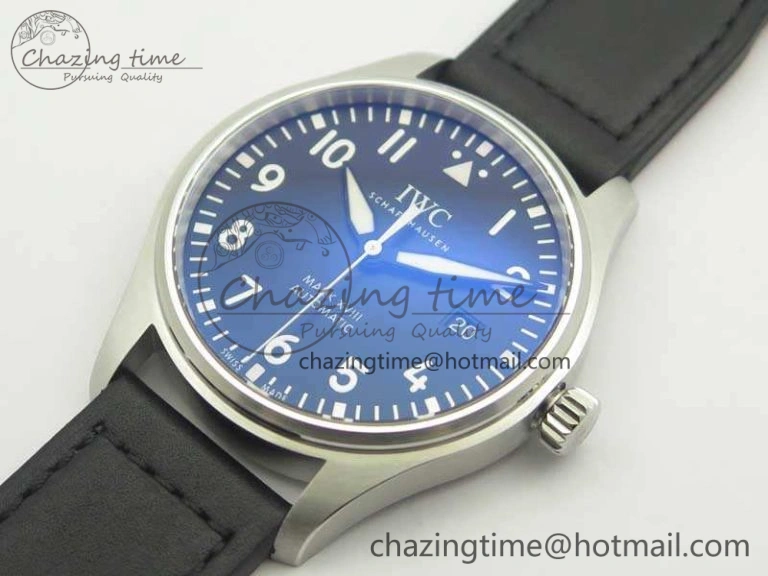 Resilient Mark XVIII Le Petit Prince IW327001 SS MKS 1:1 Best Edition Black Dial On Leather Strap MIYOTA9015 V 7216