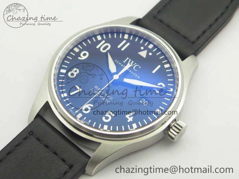 Resilient Mark XVIII Le Petit Prince IW327001 SS MKS 1:1 Best Edition Black Dial On Leather Strap MIYOTA9015 V 7216