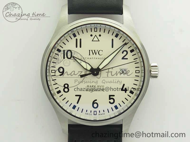 Neat Mark XVIII Le Petit Prince IW327001 SS MKS 1:1 Best Edition White Dial On Leather Strap MIYOTA9015 V 7220