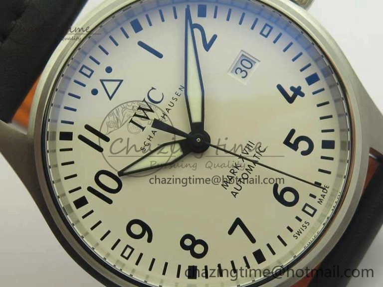Neat Mark XVIII Le Petit Prince IW327001 SS MKS 1:1 Best Edition White Dial On Leather Strap MIYOTA9015 V 7220