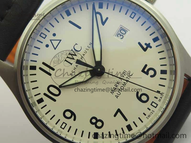 Neat Mark XVIII Le Petit Prince IW327001 SS MKS 1:1 Best Edition White Dial On Leather Strap MIYOTA9015 V 7220