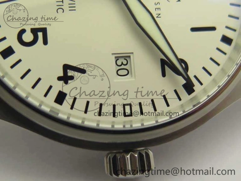 Neat Mark XVIII Le Petit Prince IW327001 SS MKS 1:1 Best Edition White Dial On Leather Strap MIYOTA9015 V 7220