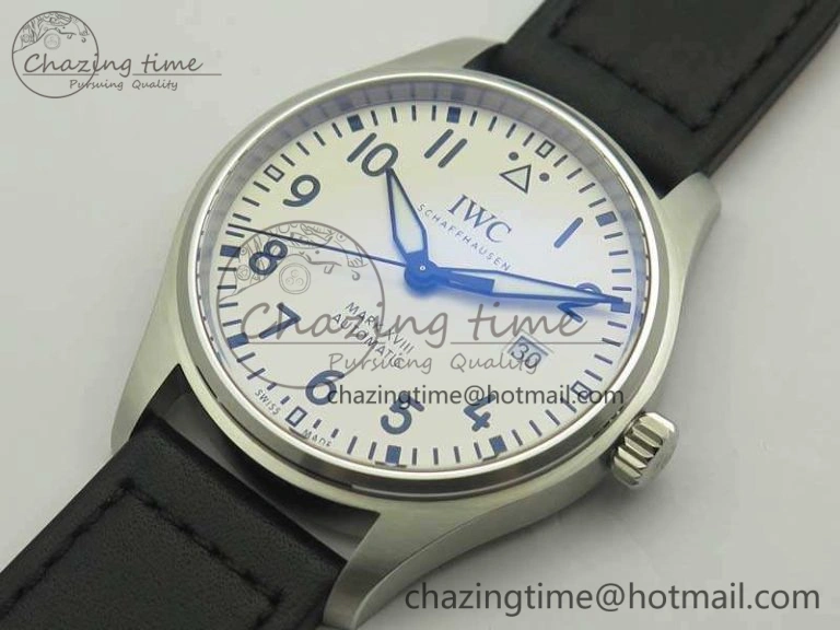 Neat Mark XVIII Le Petit Prince IW327001 SS MKS 1:1 Best Edition White Dial On Leather Strap MIYOTA9015 V 7220