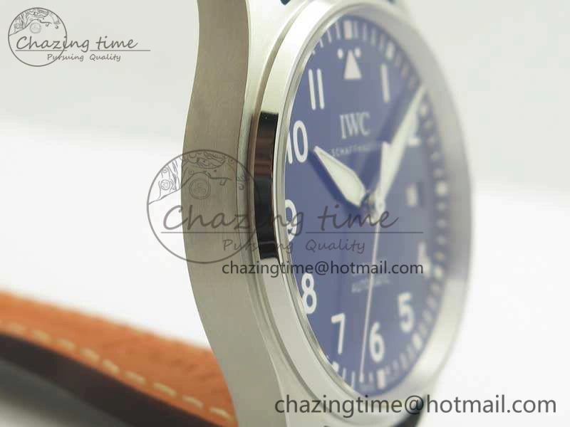 Mark XVIII Le Petit Prince IW327004 SS MKS 1:1 Best Edition Blue Dial On Leather Strap MIYOTA9015 V UrbanChic 7217
