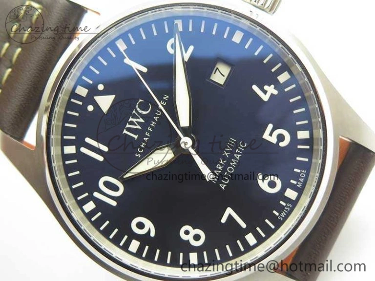 Mark XVIII Le Petit Prince IW327004 SS MKS 1:1 Best Edition Blue Dial On Leather Strap MIYOTA9015 V UrbanChic 7217