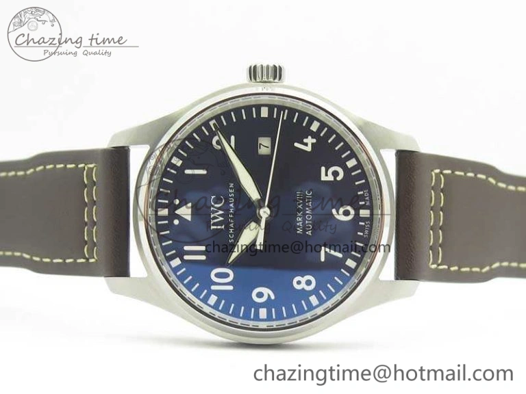 Mark XVIII Le Petit Prince IW327004 SS MKS 1:1 Best Edition Blue Dial On Leather Strap MIYOTA9015 V UrbanChic 7217