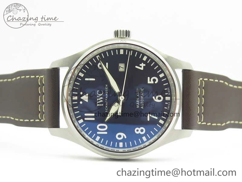 Mark XVIII Le Petit Prince IW327004 SS MKS 1:1 Best Edition Blue Dial On Leather Strap MIYOTA9015 V UrbanChic 7217