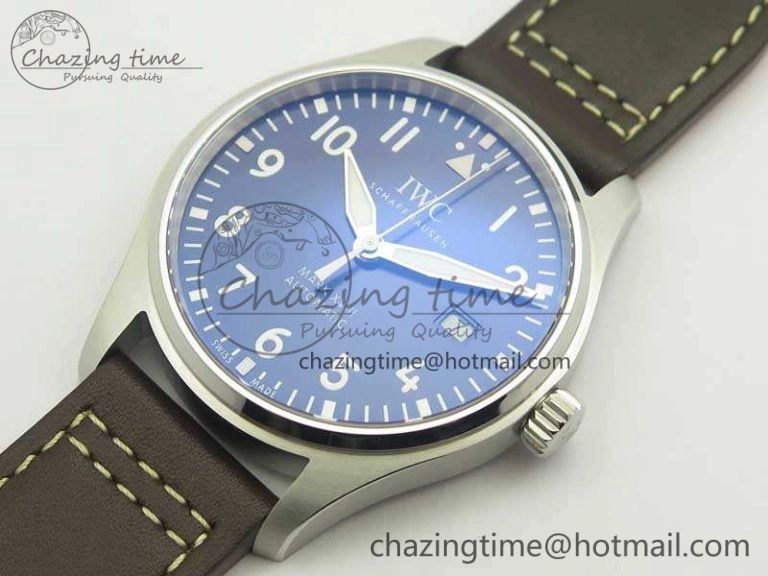 Mark XVIII Le Petit Prince IW327004 SS MKS 1:1 Best Edition Blue Dial On Leather Strap MIYOTA9015 V UrbanChic 7217