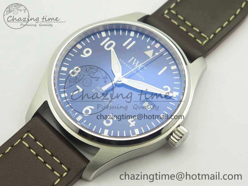 Mark XVIII Le Petit Prince IW327004 SS MKS 1:1 Best Edition Blue Dial On Leather Strap MIYOTA9015 V UrbanChic 7217