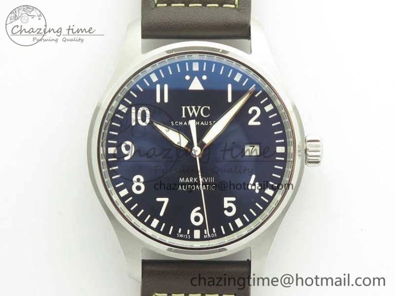Mark XVIII Le Petit Prince IW327004 SS MKS 1:1 Best Edition Blue Dial On Leather Strap MIYOTA9015 V UrbanChic 7217