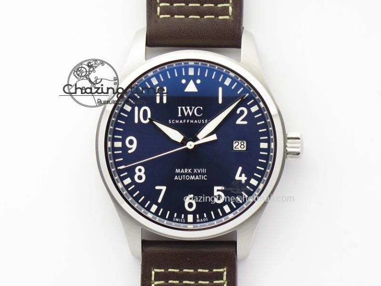 Mark XVIII Le Petit Prince IW327004 SS Mk Maker Best Edition Blue Dial On Brown Leather Strap A Sustainable 7296
