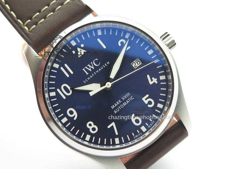 Mark XVIII Le Petit Prince IW327004 SS Mk Maker Best Edition Blue Dial On Brown Leather Strap A Sustainable 7296