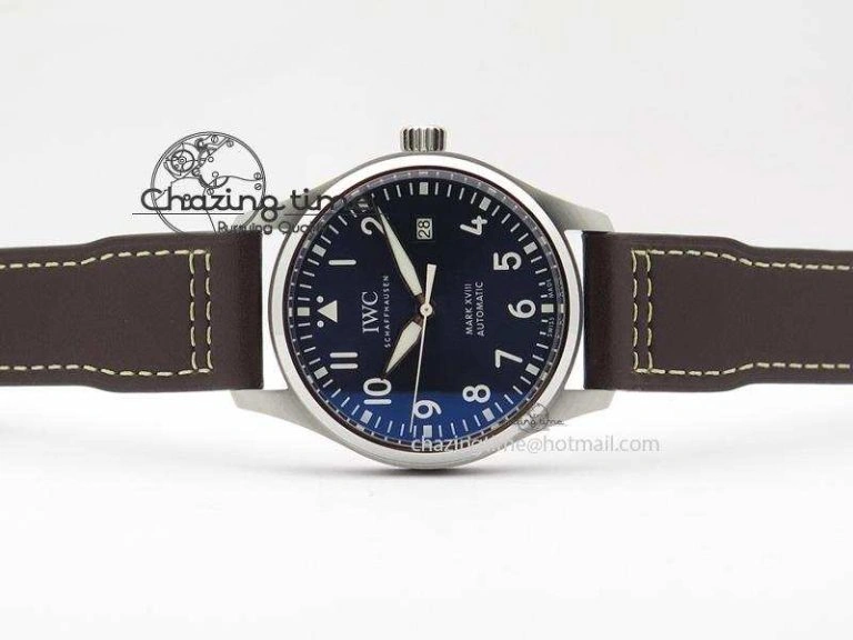 Mark XVIII Le Petit Prince IW327004 SS Mk Maker Best Edition Blue Dial On Brown Leather Strap A Sustainable 7296