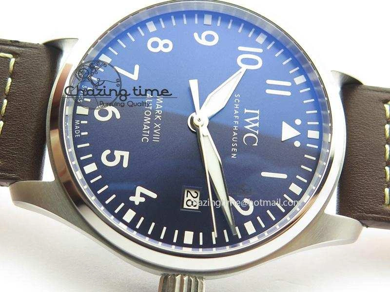 Mark XVIII Le Petit Prince IW327004 SS Mk Maker Best Edition Blue Dial On Brown Leather Strap A Sustainable 7296