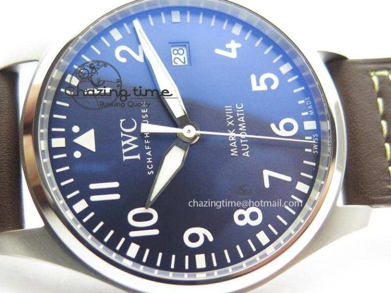 Mark XVIII Le Petit Prince IW327004 SS Mk Maker Best Edition Blue Dial On Brown Leather Strap A Sustainable 7296