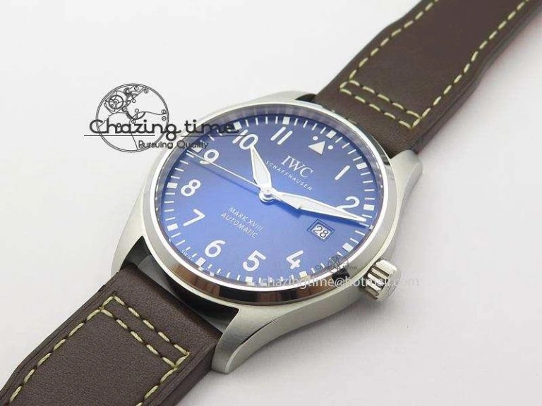 Mark XVIII Le Petit Prince IW327004 SS Mk Maker Best Edition Blue Dial On Brown Leather Strap A Sustainable 7296