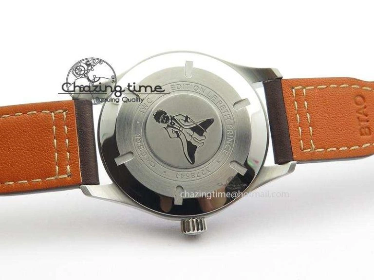 Mark XVIII Le Petit Prince IW327004 SS Mk Maker Best Edition Blue Dial On Brown Leather Strap A Sustainable 7296