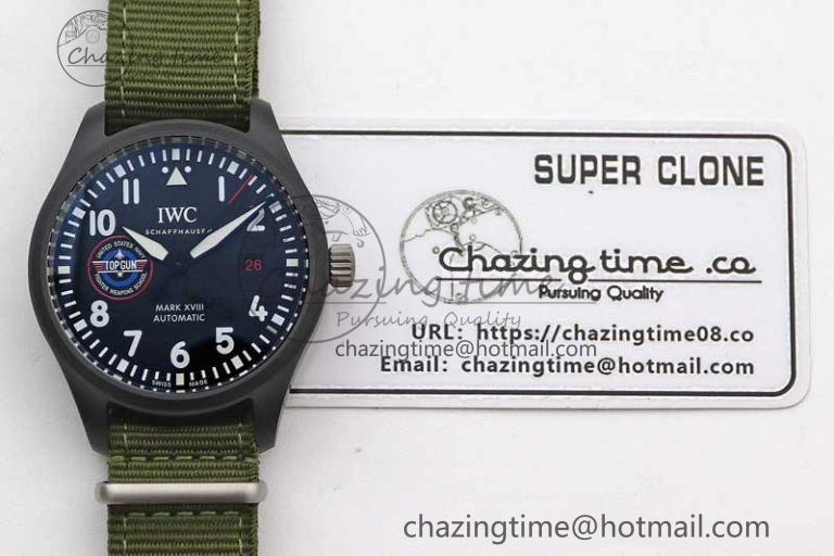 Bold Mark XVIII ‘TOPGUN SFTI’ Ceramic M+F Best Edition Black Dial on Green Nylon Strap 7048