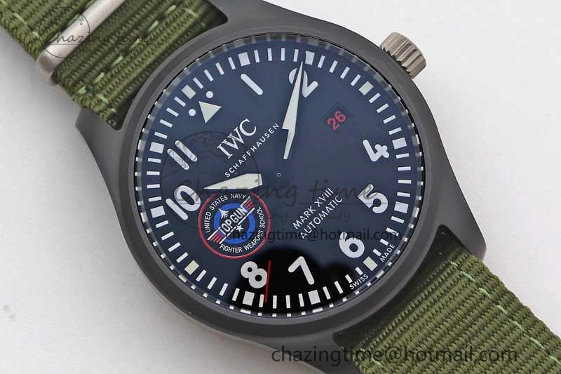 Bold Mark XVIII ‘TOPGUN SFTI’ Ceramic M+F Best Edition Black Dial on Green Nylon Strap 7048
