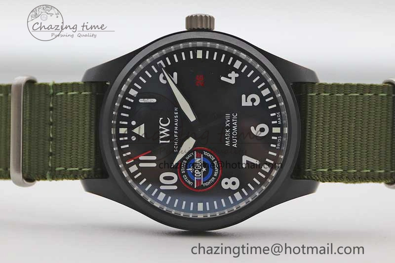 Bold Mark XVIII ‘TOPGUN SFTI’ Ceramic M+F Best Edition Black Dial on Green Nylon Strap 7048