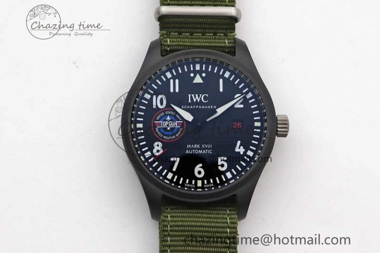 Bold Mark XVIII ‘TOPGUN SFTI’ Ceramic M+F Best Edition Black Dial on Green Nylon Strap 7048