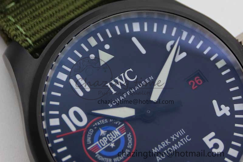 Bold Mark XVIII ‘TOPGUN SFTI’ Ceramic M+F Best Edition Black Dial on Green Nylon Strap 7048