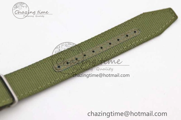 Mark XVIII “TRIBUTE TO MARK XI” IW327007 M+F 1:1 Best Edition Black Dial on Green Nylon Strap A Sporty 7050